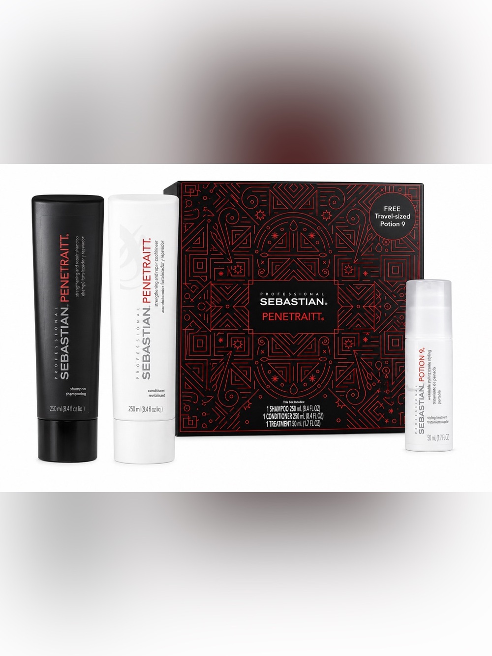 Sebastian Penetraitt Hair Repair Set Shampoo Conditioner Potion 9 Travel Size